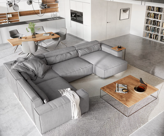 Wohnlandschaft Sirpio - XXL - Strukturstoff