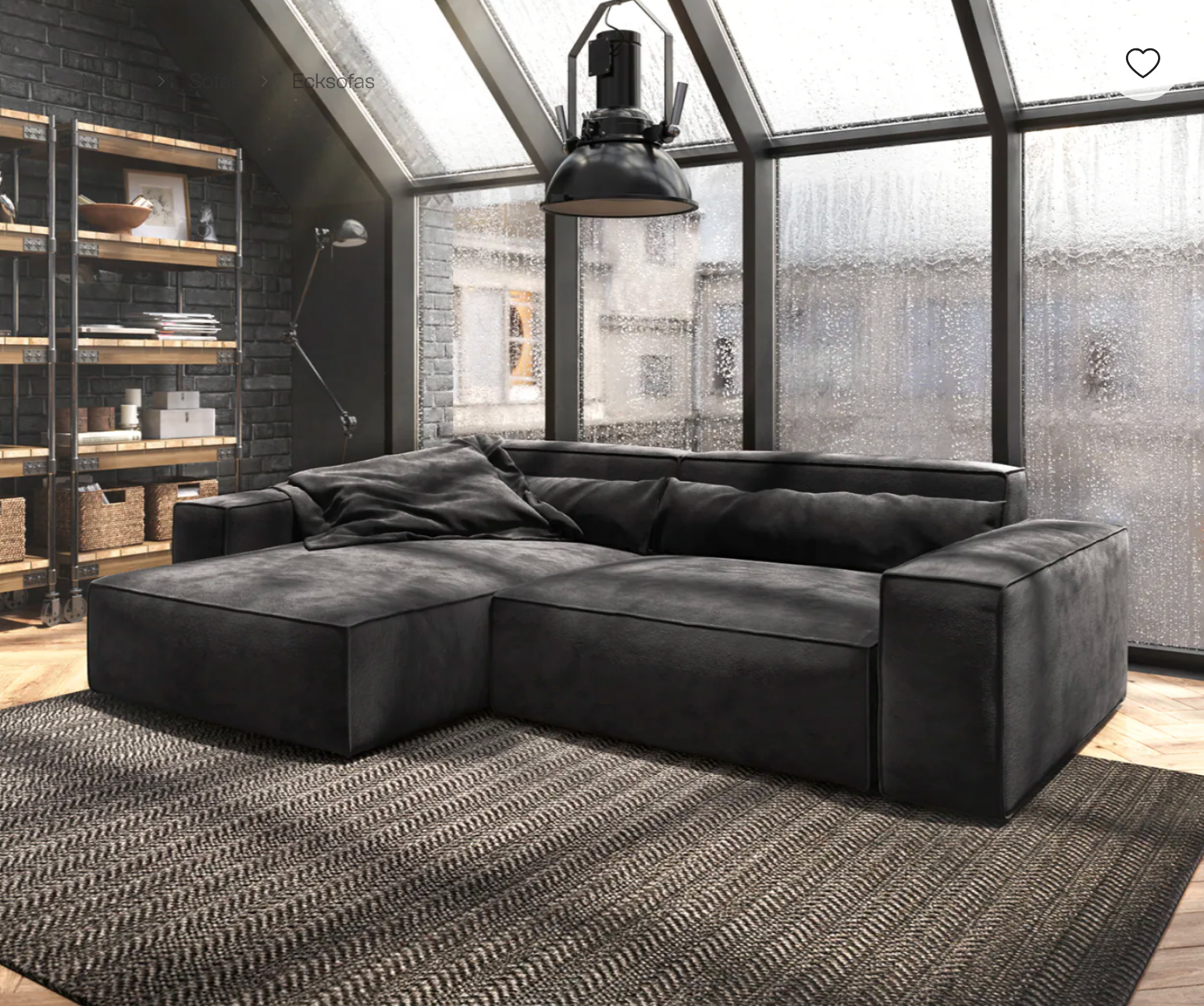 Ecksofa Sirpio - Couch Recamiere variabel