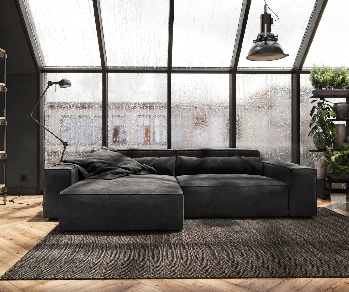 Ecksofa Sirpio - Couch Recamiere variabel