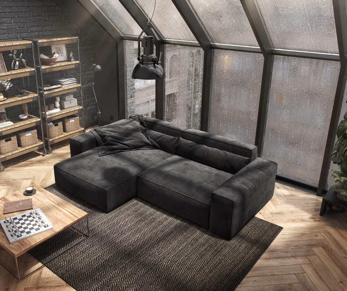 Ecksofa Sirpio - Couch Recamiere variabel