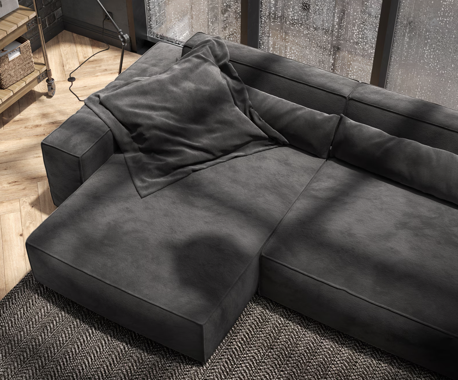 Ecksofa Sirpio - Couch Recamiere variabel
