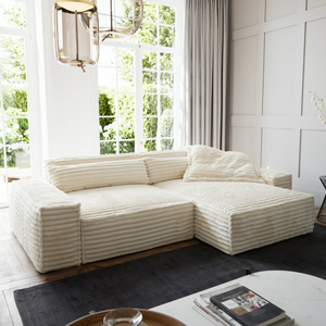 Ecksofa Sirpio - Couch Recamiere variabel - Plüsch