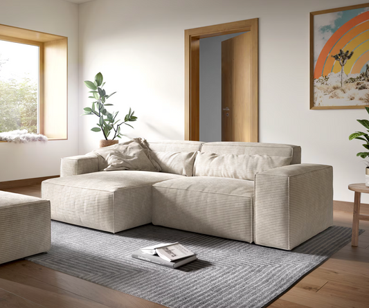 Ecksofa Sirpio - Couch Recamiere variabel - Cord