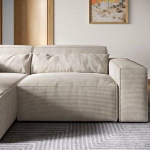 Ecksofa Sirpio - Couch Recamiere variabel - Cord