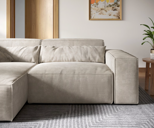 Ecksofa Sirpio - Couch Recamiere variabel - Cord