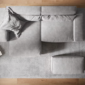Ecksofa Sirpio - Couch Recamiere variabel - Cord Grau