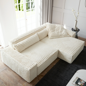 Ecksofa Sirpio - Couch Recamiere variabel - Plüsch