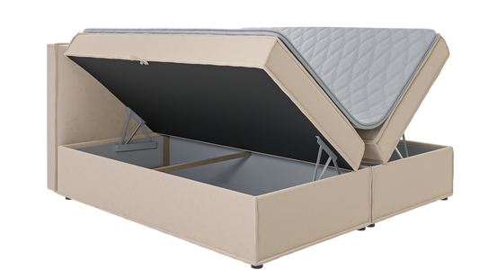 Jake Boxspringbett mit Bettkasten – Größen 90x200 bis 200x200 – Stauraum & Federung