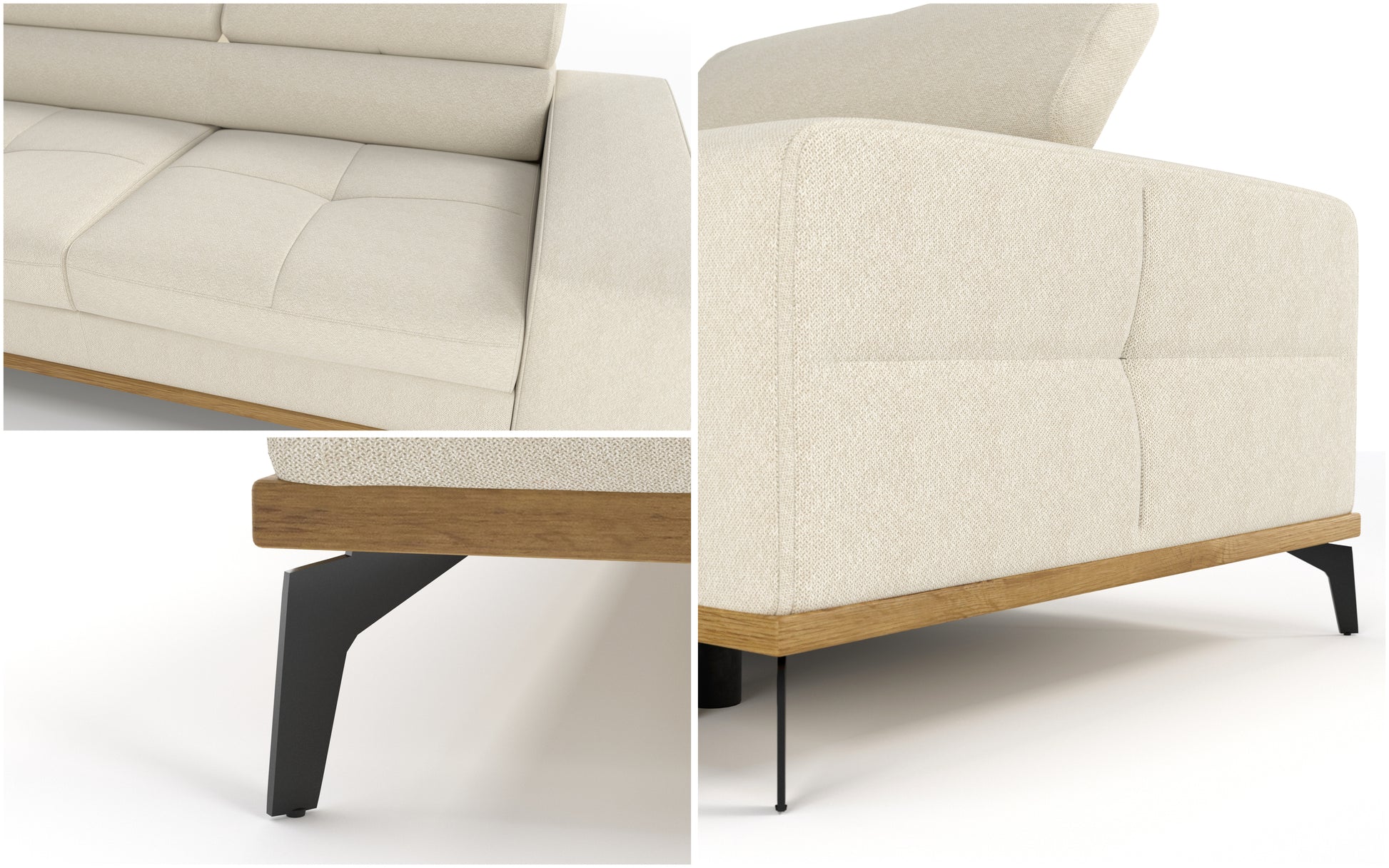 Ecksofa William mit Schlaffunktion & Stauraum Couch